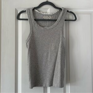 Free people grey with lace tank top size small